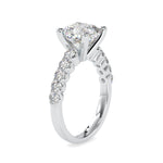 Load image into Gallery viewer, 50-Pointer Cushion Cut Solitaire Diamond Shank Platinum Ring JL PT 0111-A   Jewelove.US
