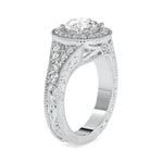 Load image into Gallery viewer, 1-Carat Solitaire Halo Diamond Accents Platinum Ring JL PT 0113-A   Jewelove.US
