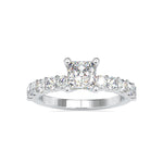 Load image into Gallery viewer, 1-Carat Princess Cut Solitaire Platinum Diamond Shank Ring JL PT 0117-C   Jewelove.US
