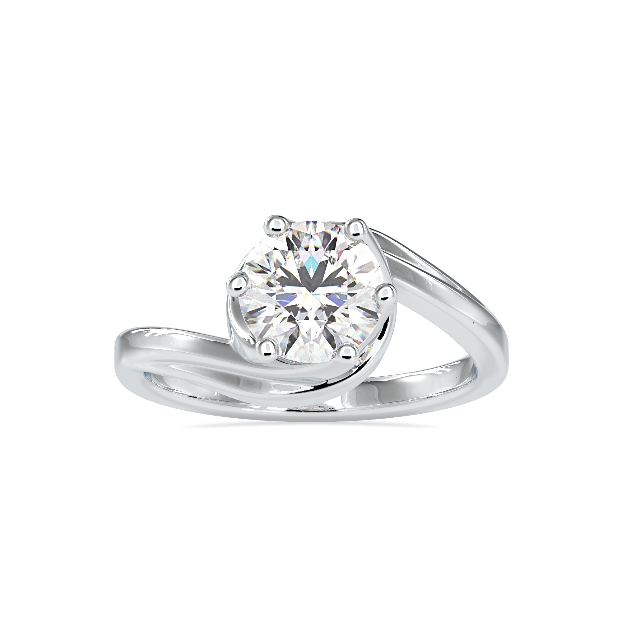 1-Carat Lab Grown Solitaire Platinum Engagement Ring JL PT LG 0126-B