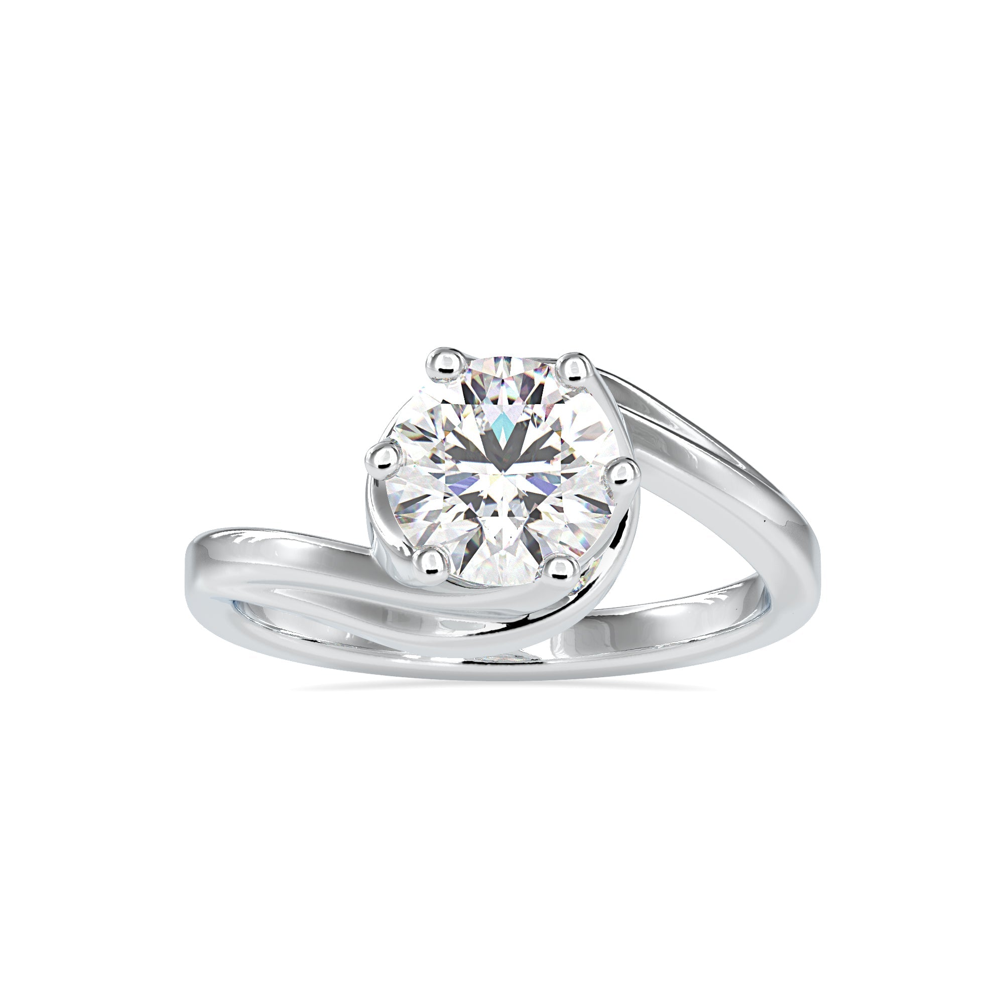 70-Pointer Lab Grown Solitaire Platinum Engagement Ring JL PT LG G 0126-A