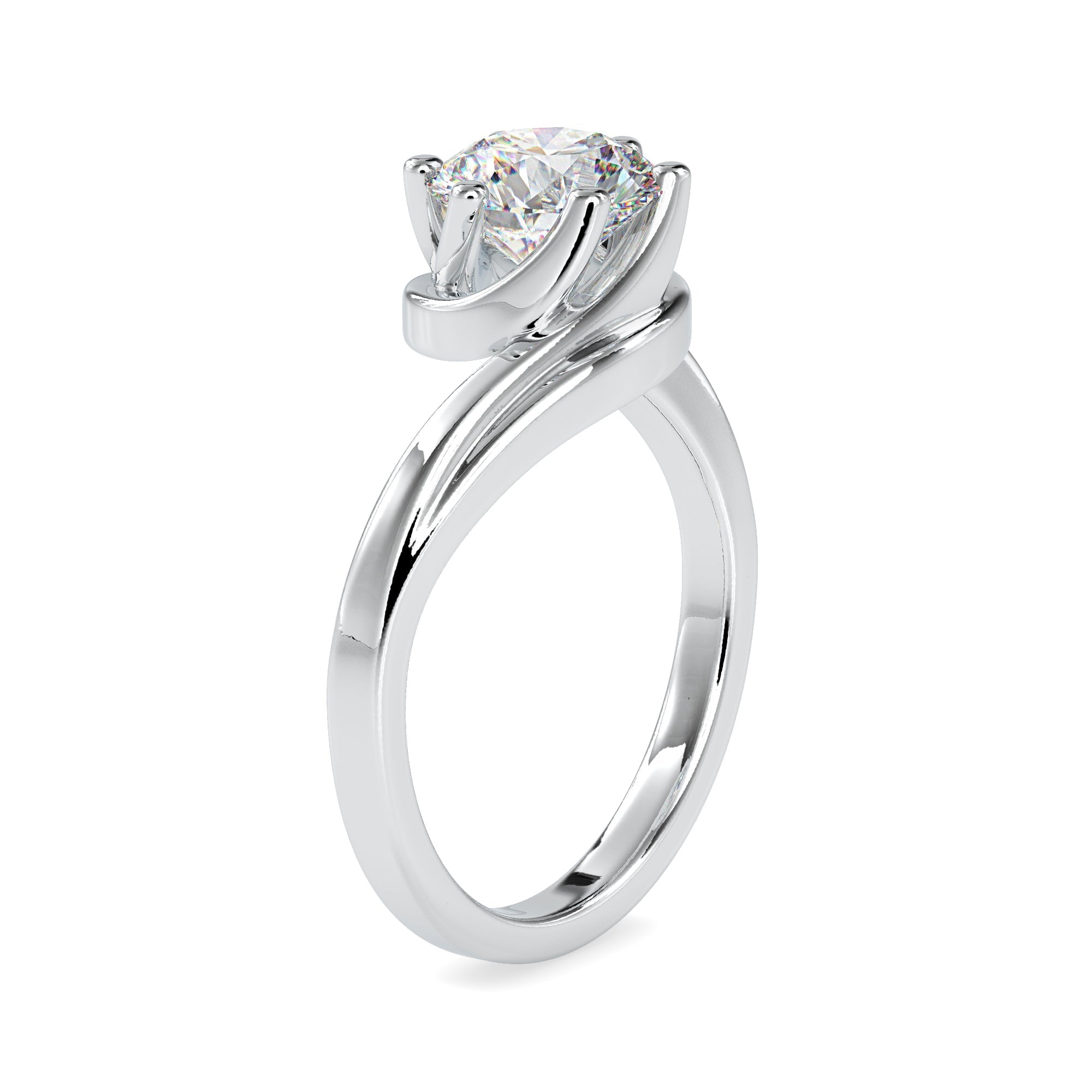 1.50-Carat Lab Grown Solitaire Platinum Engagement Ring JL PT LG G 0126-C