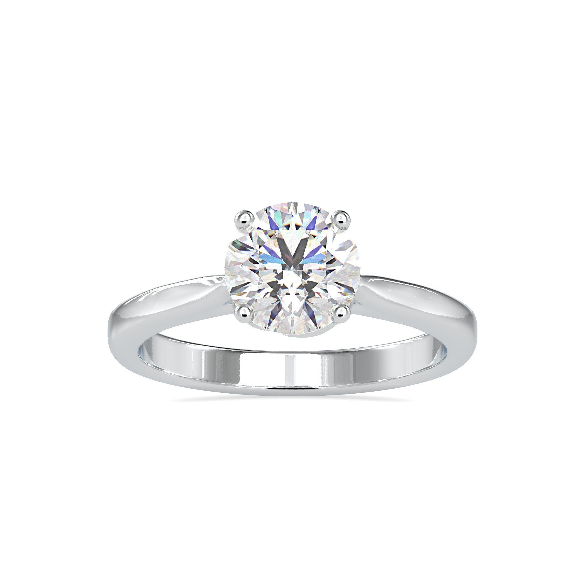 70-Pointer Lab Grown Solitaire Platinum Engagement Ring JL PT LG G 0132-A