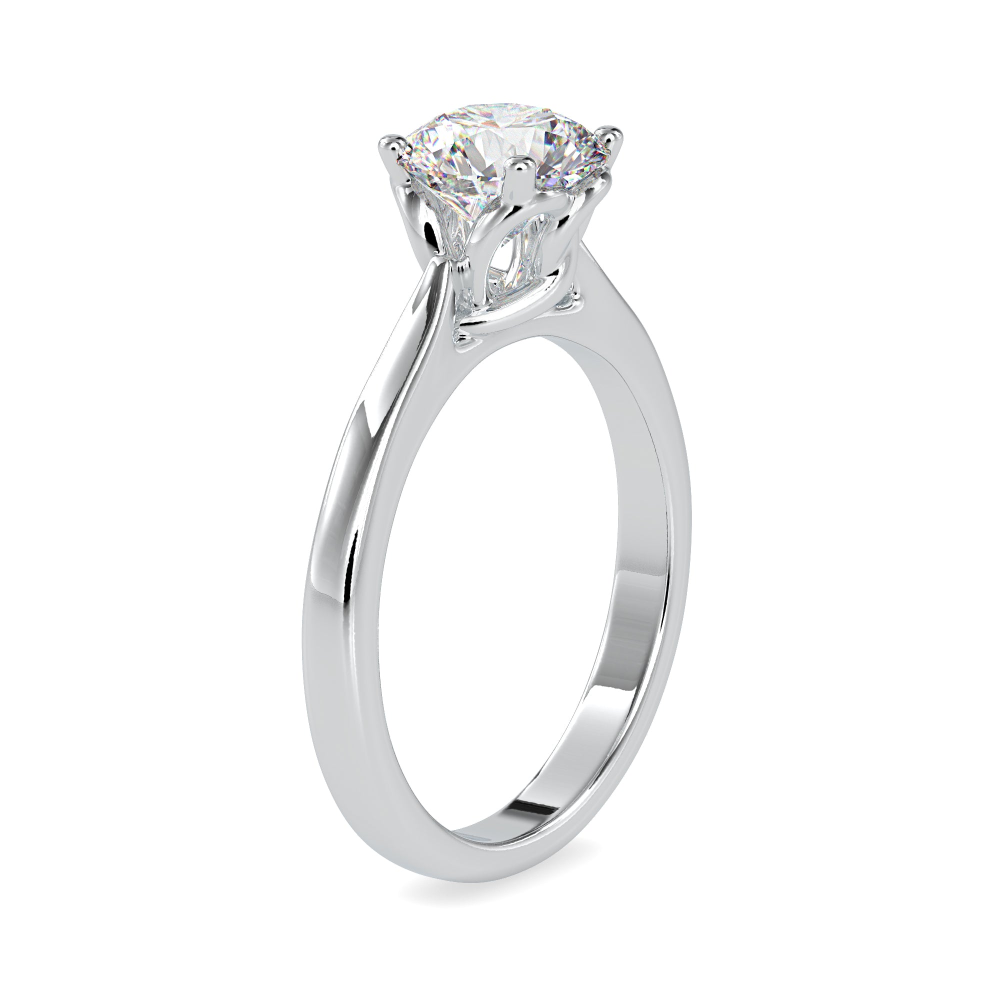 70-Pointer Lab Grown Solitaire Platinum Engagement Ring JL PT LG G 0132-A