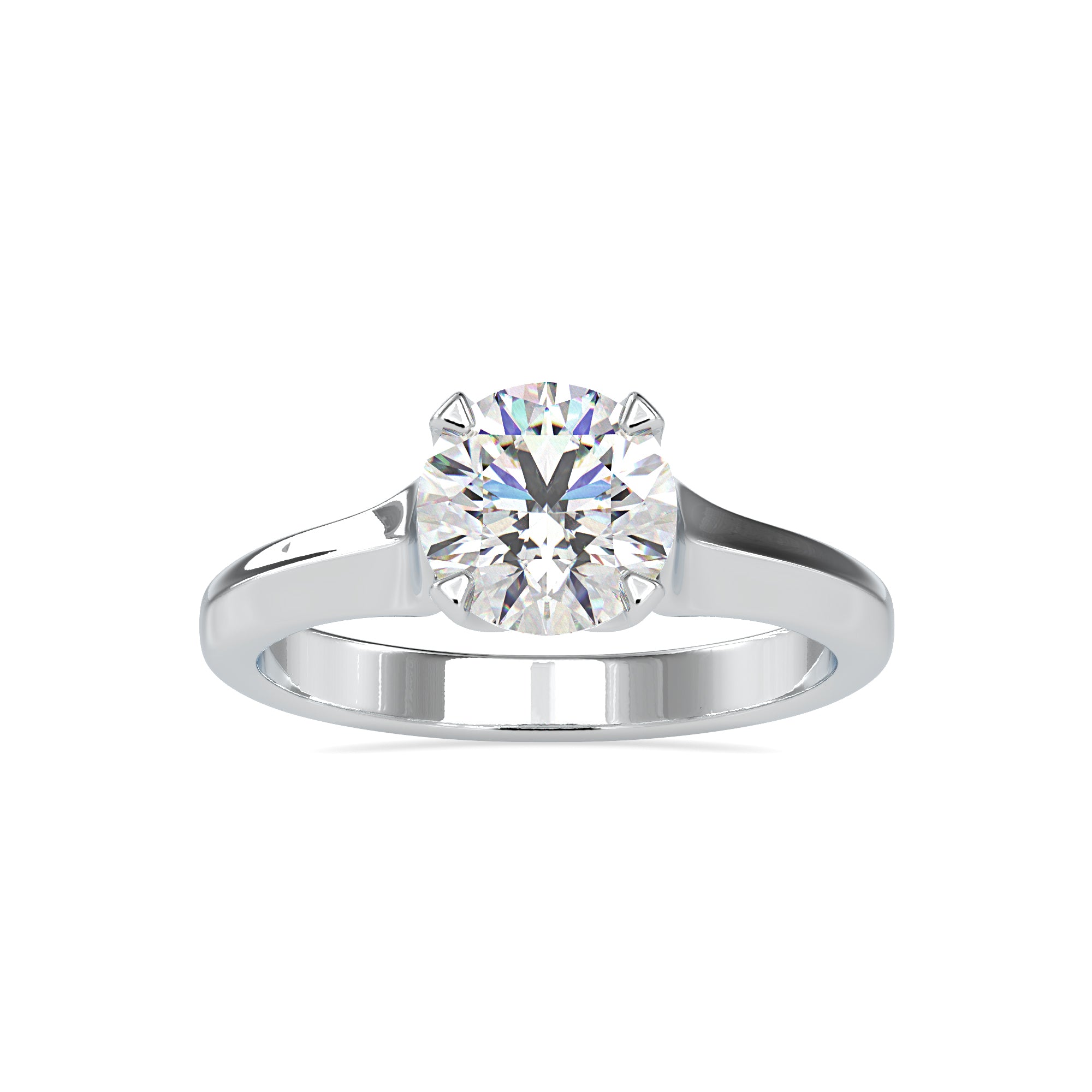 50-Pointer Lab Grown Solitaire Platinum Engagement Ring JL PT LG G 0133