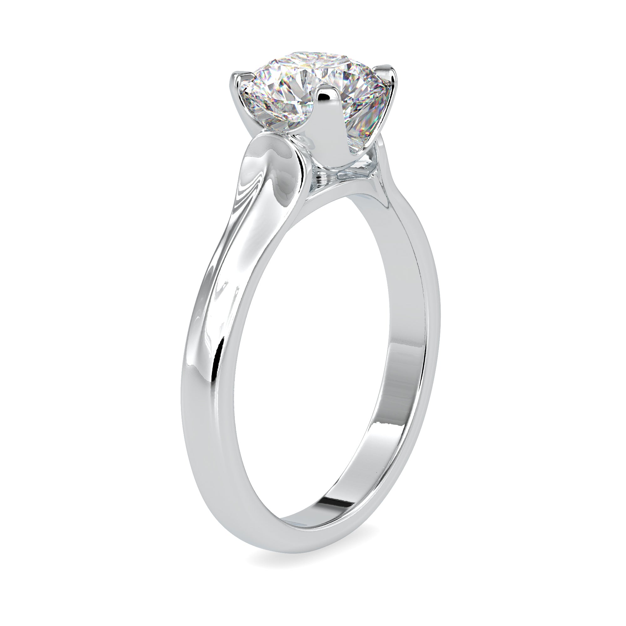 50-Pointer Lab Grown Solitaire Platinum Engagement Ring JL PT LG G 0133