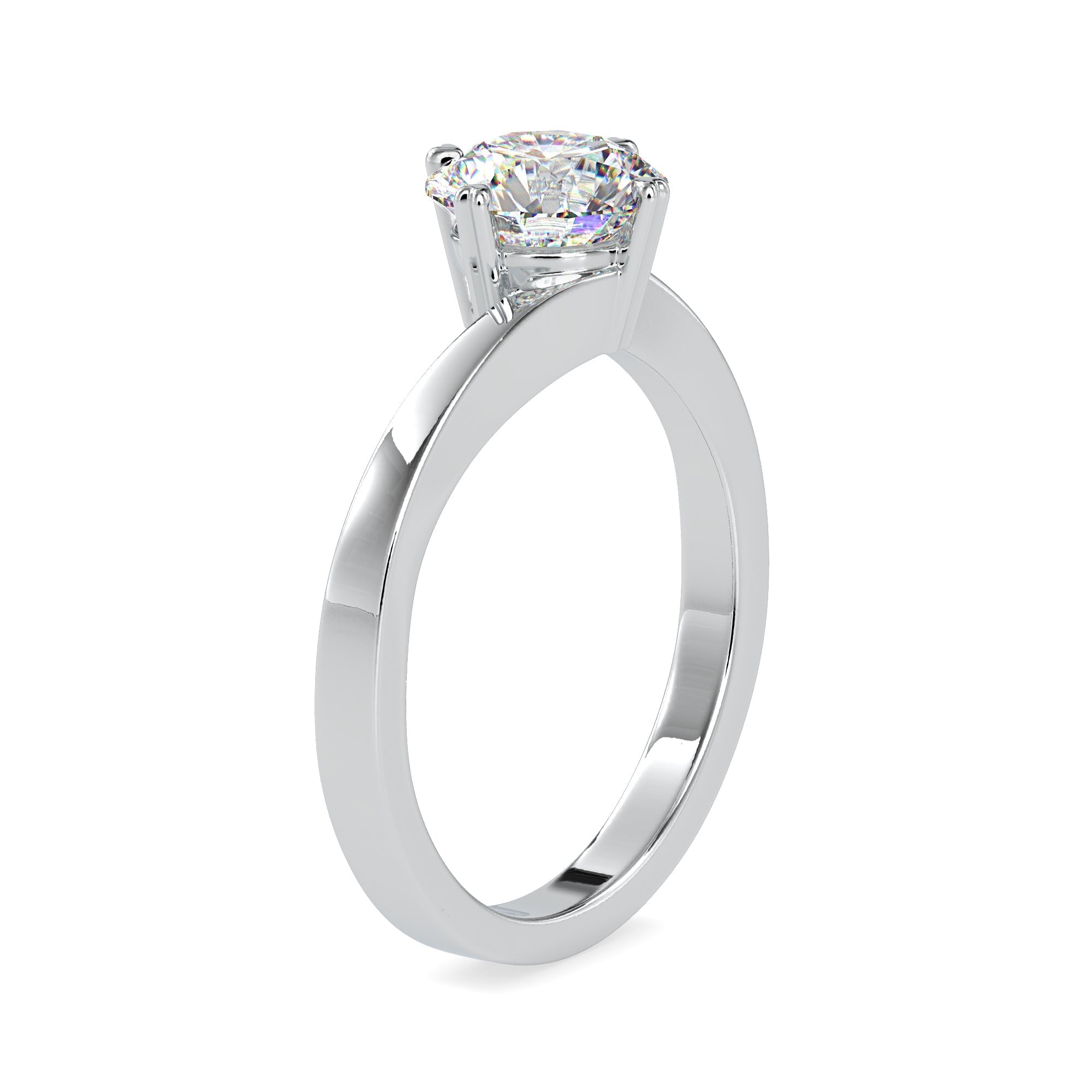70-Pointer Solitaire Platinum Engagement Ring JL PT 0140-B   Jewelove.US