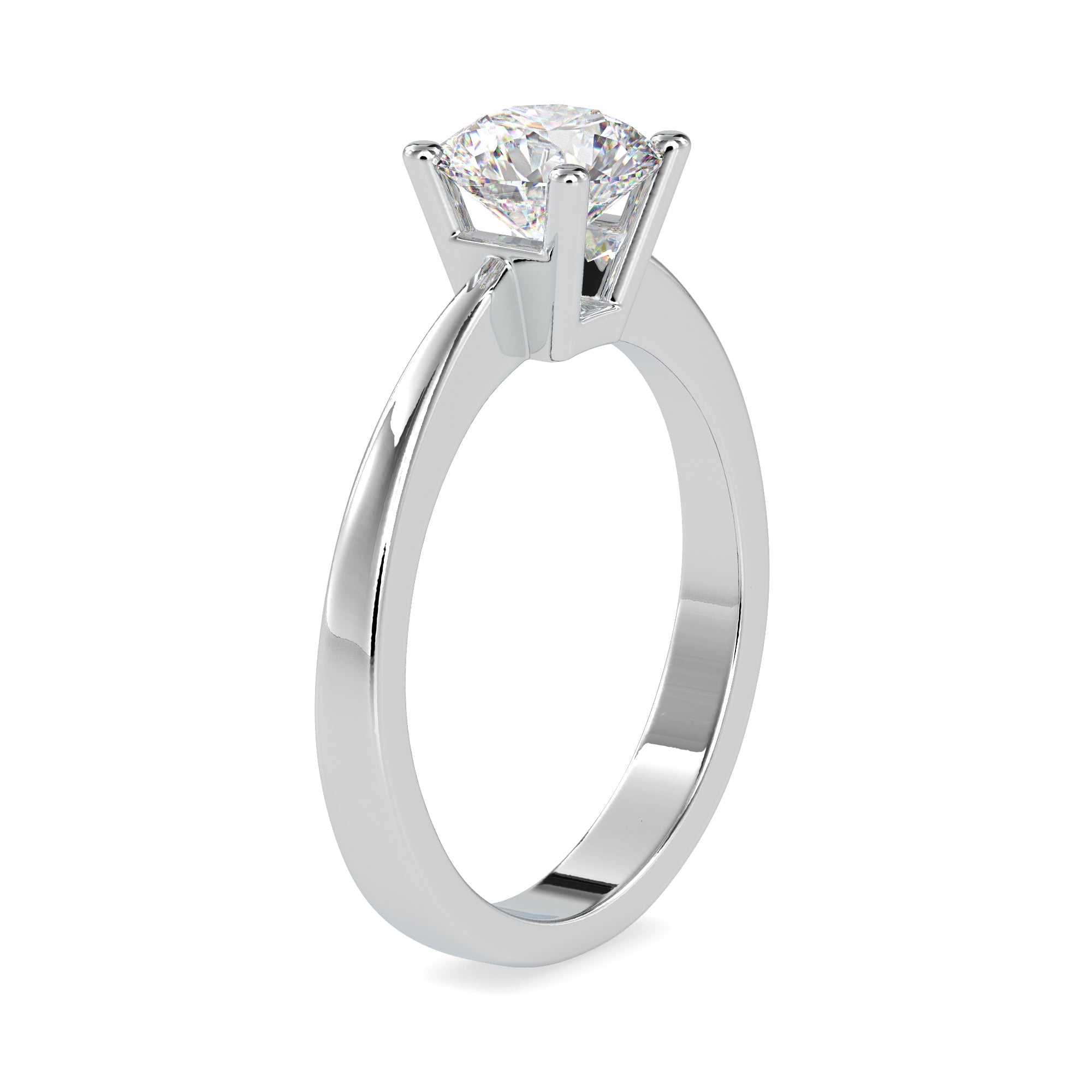 70-Pointer Solitaire Platinum Engagement Ring JL PT 0142-B   Jewelove.US