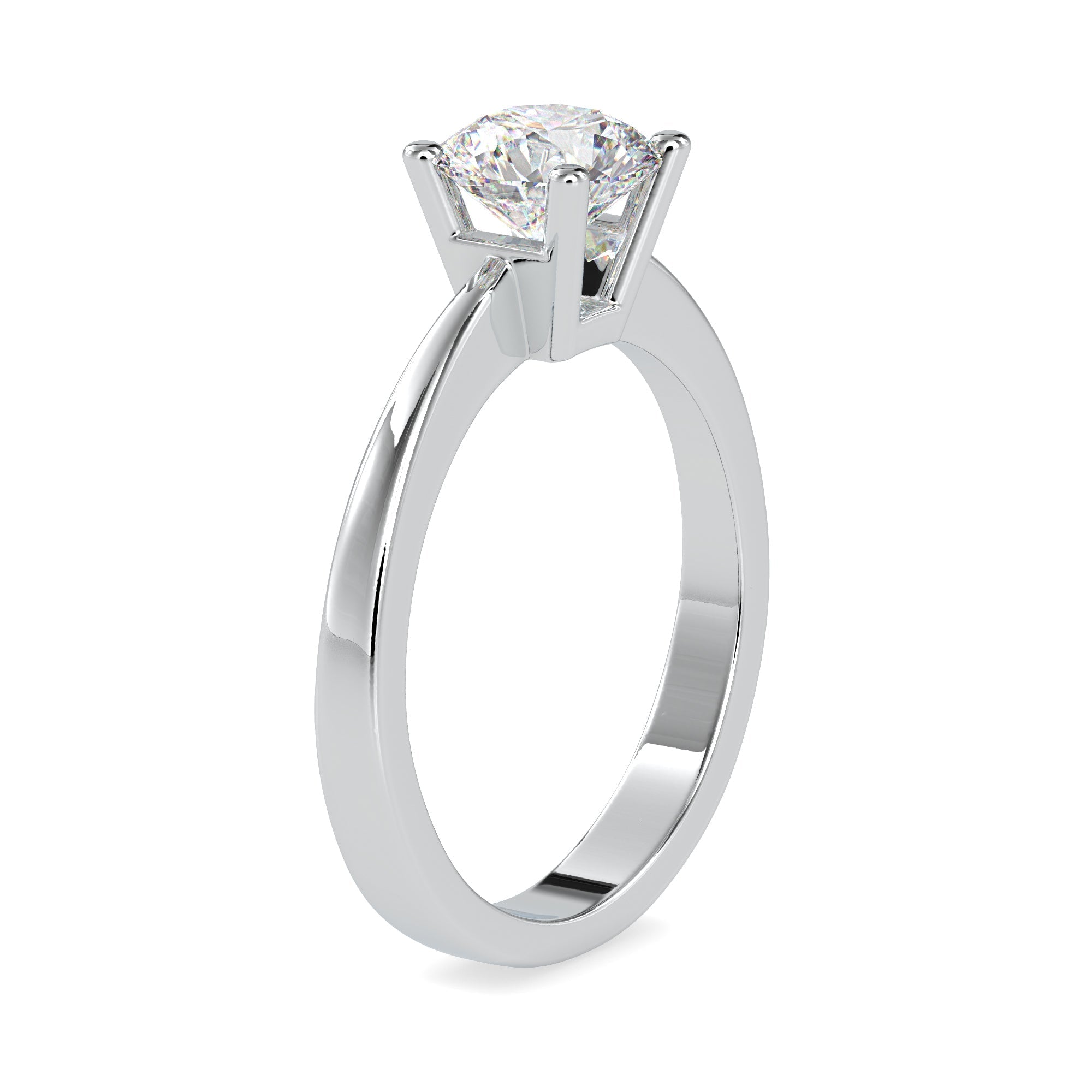 50-Pointer Solitaire Platinum Engagement Ring JL PT 0142-A   Jewelove.US