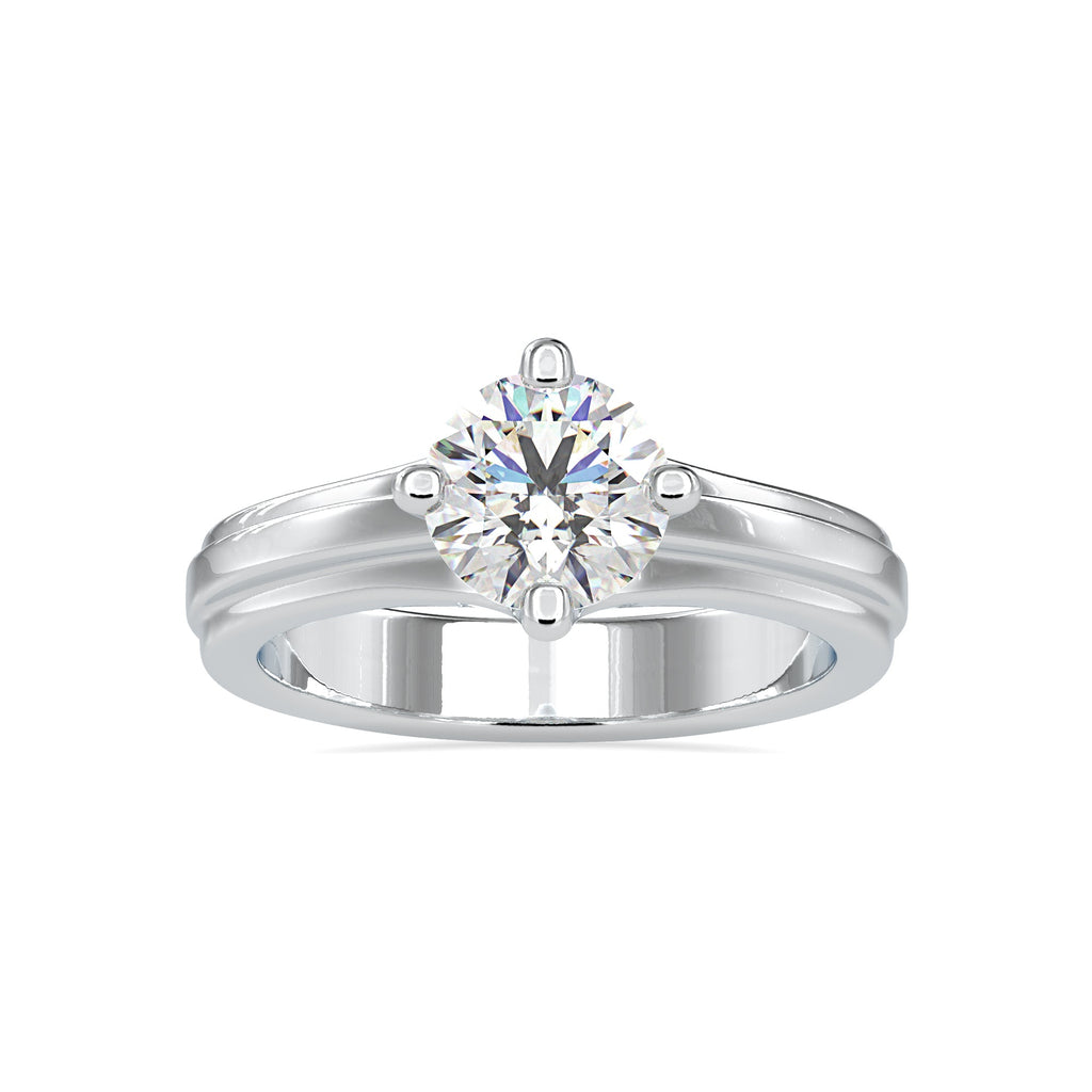 70-Pointer Solitaire Platinum Engagement Ring JL PT 0145-B   Jewelove.US