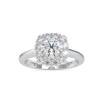 Load image into Gallery viewer, 70-Pointer Lab Grown Solitaire Platinum Diamond Halo Engagement Ring JL PT LG G 0148-A
