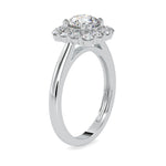 Load image into Gallery viewer, 2-Carat Lab Grown Solitaire Platinum Diamond Halo Engagement Ring JL PT LG G 0148-D
