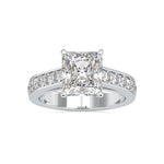 Load image into Gallery viewer, 1-Carat Princess Cut Solitaire Platinum Diamond Shank Ring JL PT 0152-B   Jewelove.US
