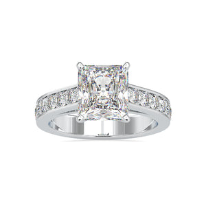 1-Carat Princess Cut Solitaire Platinum Diamond Shank Ring JL PT 0152-B   Jewelove.US