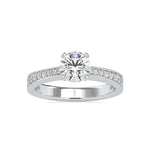 Load image into Gallery viewer, 70-Pointer Solitaire Platinum Diamond Shank Ring JL PT 0166-B   Jewelove.US
