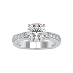 Load image into Gallery viewer, 70-Pointer Solitaire Platinum Diamond Shank Ring JL PT 0167-B   Jewelove.US
