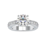 Load image into Gallery viewer, 50-Pointer Solitaire Platinum Diamond Shank Ring JL PT 0167-A   Jewelove.US
