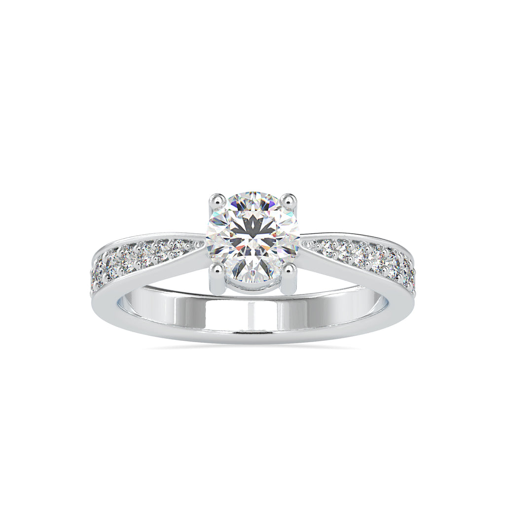 1-Carat Solitaire Platinum Shank Diamonds Ring JL PT 0168-C   Jewelove.US
