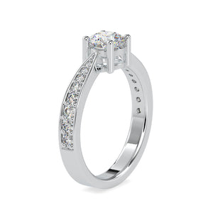 70-Pointer Solitaire Platinum Shank Diamonds Ring JL PT 0168-B   Jewelove.US
