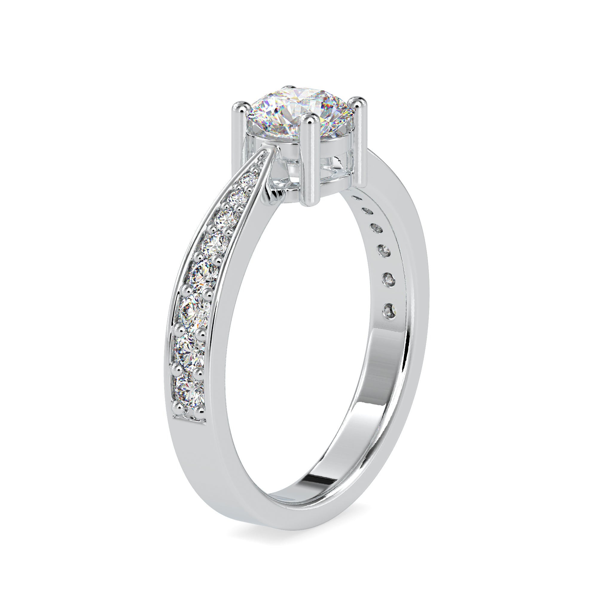 1-Carat Solitaire Platinum Shank Diamonds Ring JL PT 0168-C   Jewelove.US