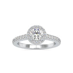 Load image into Gallery viewer, 1-Carat Lab Grown Diamond  Halo Shank Platinum Engagement Ring JL PT LG 0170
