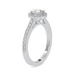 Load image into Gallery viewer, 2-Carat Lab Grown Solitaire Single Halo Diamond Shank Platinum Ring JL PT LG G 0170-D
