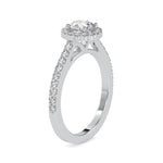 Load image into Gallery viewer, 1-Carat Lab Grown Diamond  Halo Shank Platinum Engagement Ring JL PT LG 0170
