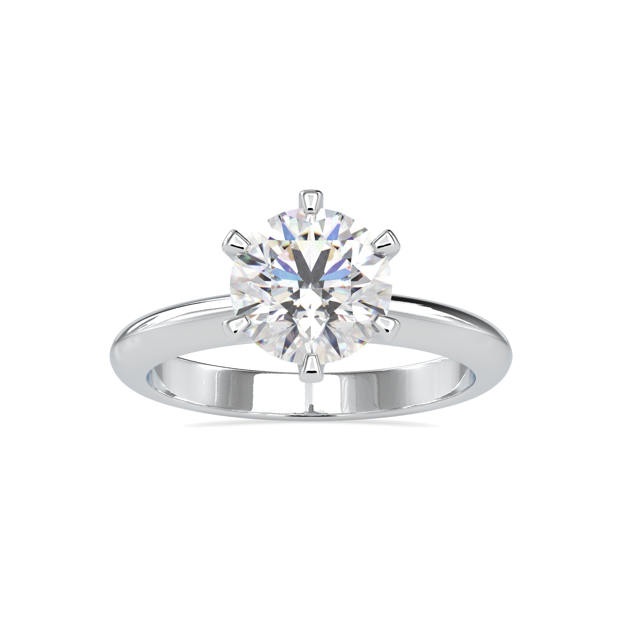 1-Carat Lab Grown Solitaire Platinum Engagement Ring JL PT LG 0174-B