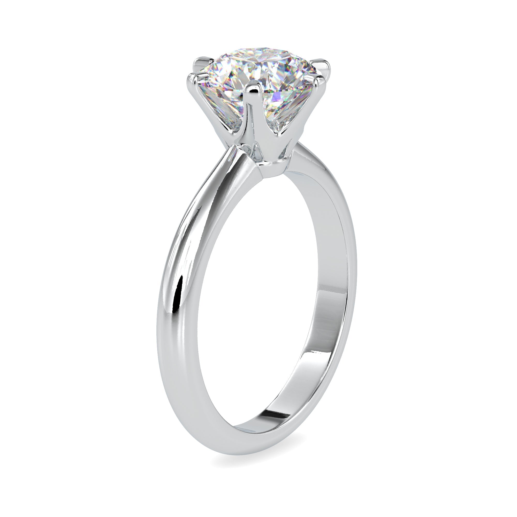1-Carat Lab Grown Solitaire Platinum Engagement Ring JL PT LG 0174-B