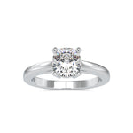 Load image into Gallery viewer, 70-Pointer Cushion Cut Solitaire Platinum Ring JL PT 0175-B   Jewelove.US
