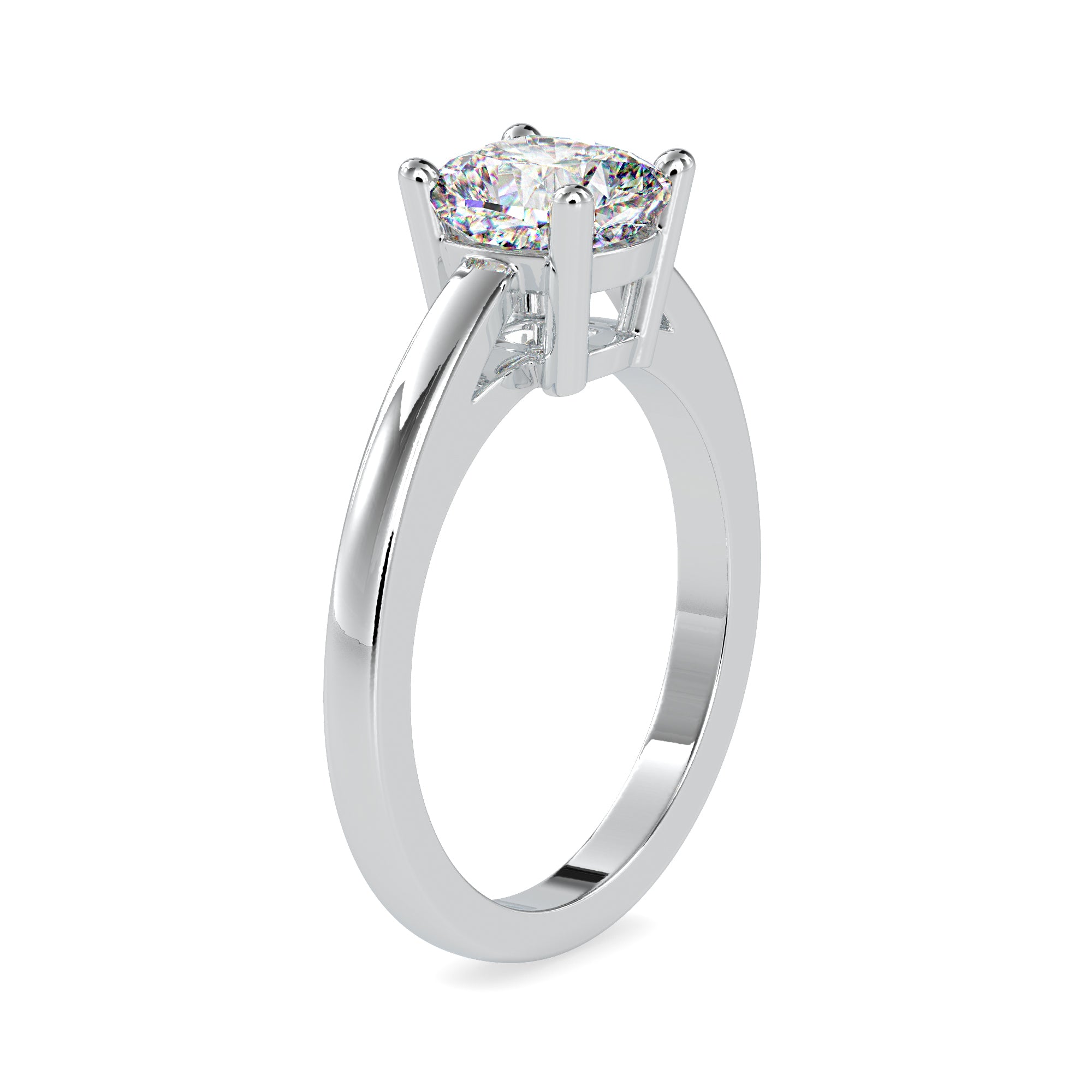 70-Pointer Cushion Cut Solitaire Platinum Ring JL PT 0175-B   Jewelove.US