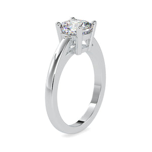 70-Pointer Cushion Cut Solitaire Platinum Ring JL PT 0175-B   Jewelove.US