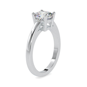 50-Pointer Cushion Cut Solitaire Platinum Ring JL PT 0175-A   Jewelove.US