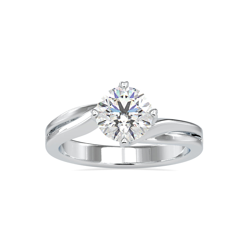 1-Carat Solitaire Platinum Twisted Shank Ring JL PT 0178-C   Jewelove.US