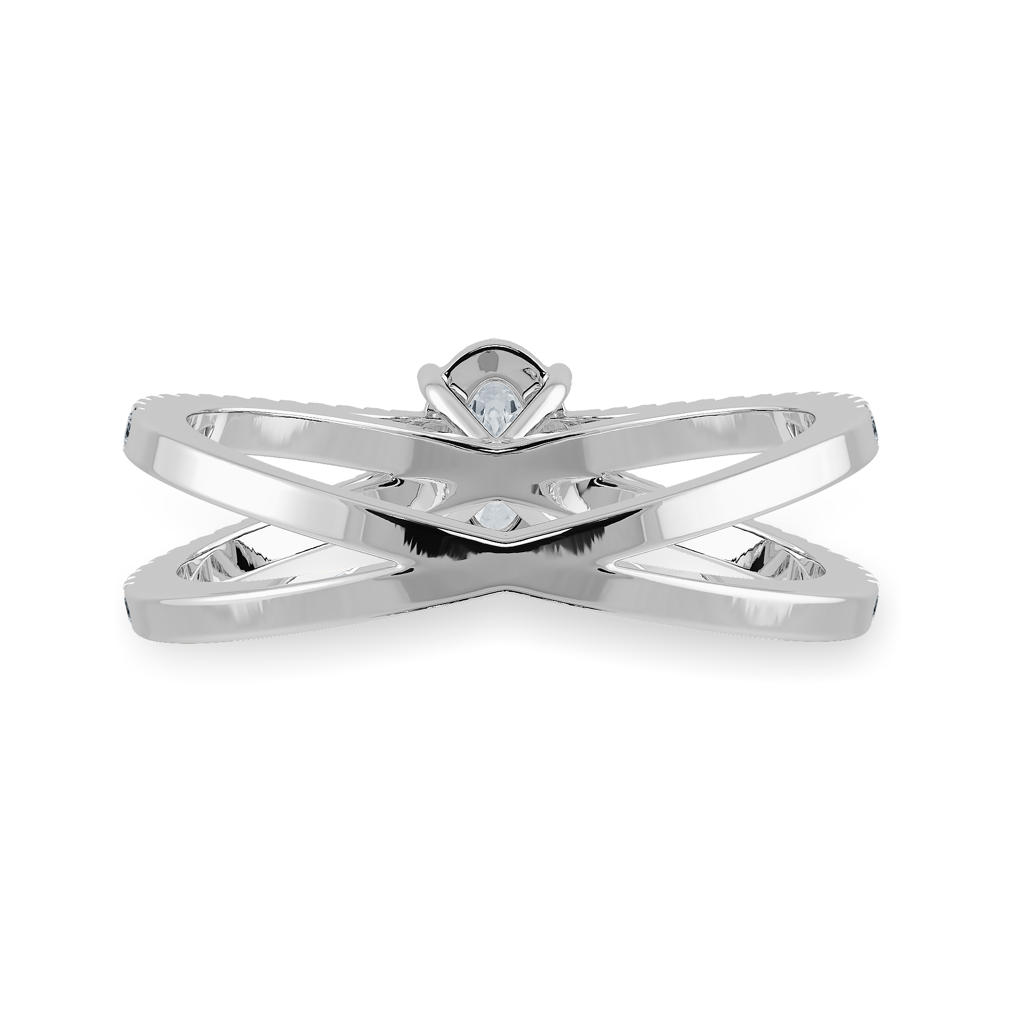 30-Pointer Oval Cut Solitaire Halo Diamond Shank Platinum Ring JL PT 1252   Jewelove.US
