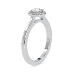 Load image into Gallery viewer, 50-Pointer Lab Grown Solitaire Single Halo Diamond Platinum Engagement Ring JL PT LG G 0200
