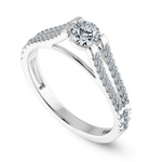 Load image into Gallery viewer, 2-Carat Lab Grown Solitaire Diamond Split Shank Platinum Ring JL PT LG G 1177-D
