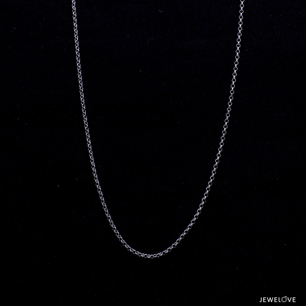 Japanese Platinum Round-Links Chain for Women JL PT CH 1190   Jewelove.US