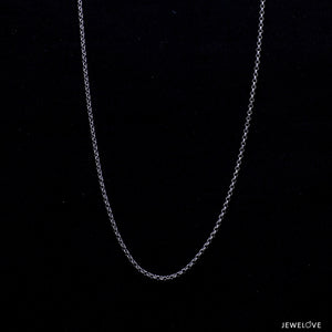 Japanese Platinum Round-Links Chain for Women JL PT CH 1190   Jewelove.US