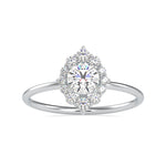 Load image into Gallery viewer, 50-Pointer Lab Grown Solitaire Platinum Diamond Halo Engagement Ring JL PT LG G 0662
