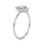 Load image into Gallery viewer, 1-Carat Lab Grown Solitaire Diamond Halo Platinum Engagement Ring JL PT LG 0662-B
