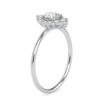 Load image into Gallery viewer, 2-Carat Lab Grown Solitaire Platinum Diamond Halo Engagement Ring JL PT LG G 0662-D
