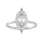 Load image into Gallery viewer, 70-Pointer Oval Cut Solitaire with Pear &amp; Brilliant Round Cut Diamond Designer Platinum Ring JL PT 0665-B   Jewelove.US
