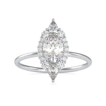 Load image into Gallery viewer, 70-Pointer Oval Cut Solitaire with Pear &amp; Brilliant Round Cut Diamond Designer Platinum Ring JL PT 0665-B   Jewelove.US
