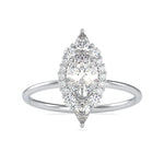 Load image into Gallery viewer, 50-Pointer Oval Cut Solitaire with Pear &amp; Brilliant Round Cut Diamond Designer Platinum Ring JL PT 0665-A   Jewelove.US

