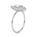 Load image into Gallery viewer, 70-Pointer Oval Cut Solitaire with Pear &amp; Brilliant Round Cut Diamond Designer Platinum Ring JL PT 0665-B   Jewelove.US
