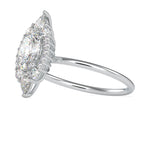 Load image into Gallery viewer, 70-Pointer Oval Cut Solitaire with Pear &amp; Brilliant Round Cut Diamond Designer Platinum Ring JL PT 0665-B   Jewelove.US
