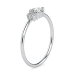 Load image into Gallery viewer, 50-Pointer Pear cut Solitaire Platinum Ring with Round Brilliant Cut Diamond JL PT 0675-A   Jewelove.US
