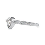 Load image into Gallery viewer, 50-Pointer Pear Cut Solitaire Platinum Diamond Shank Ring JL PT 0679-A   Jewelove.US
