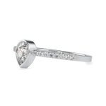 Load image into Gallery viewer, 70-Pointer Pear Cut Solitaire Platinum Diamond Shank Ring JL PT 0679-B   Jewelove.US
